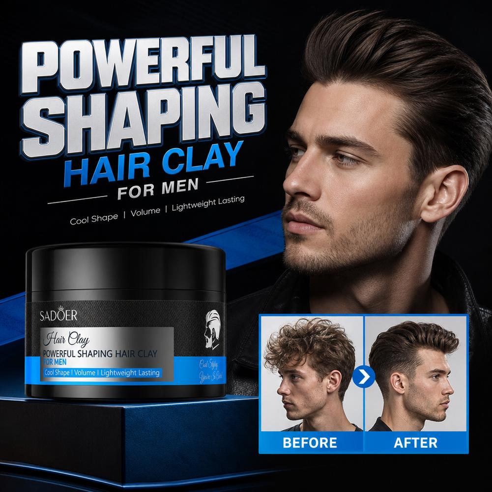 Men'S Grooming Wax - Mat Saç Şekillendirici Kil Güçlü Tutuş