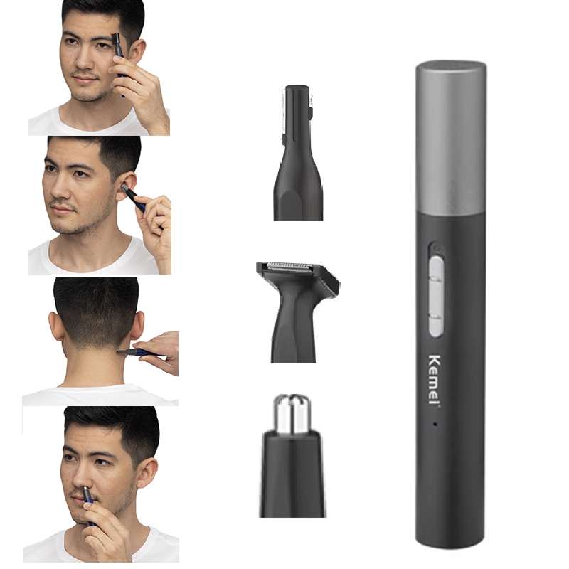 Eyebrow Razor Trimmer - Kemei Pro Şarj Edilebilir Burun Kılı