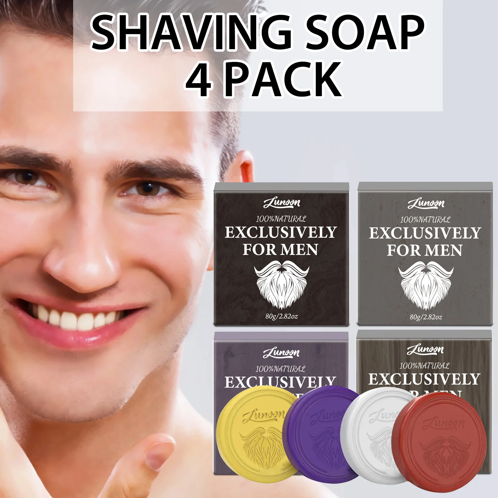 Men'S Beard Grooming - 4/1 adet Erkek Sakal Tıraş Sabunu