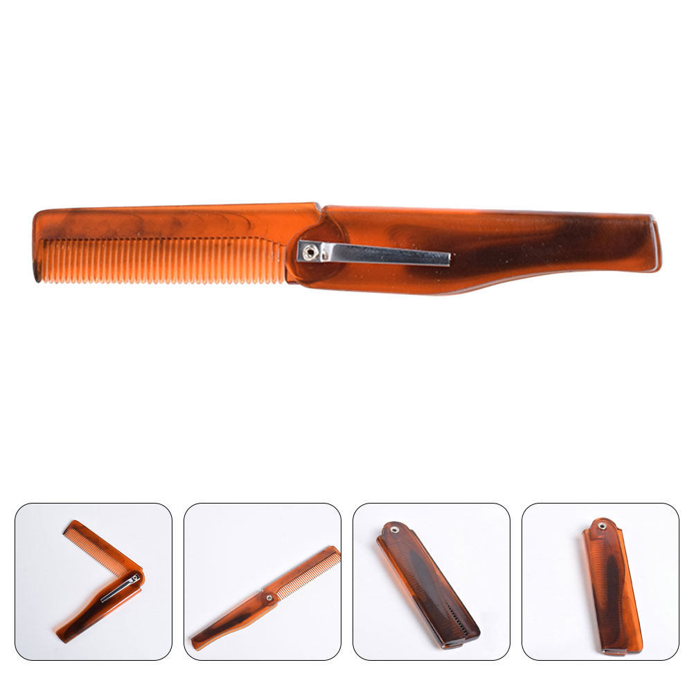 Men'S Beard Grooming - Katlanabilir Erkek Saç Tarağı Taşınabilir Cep