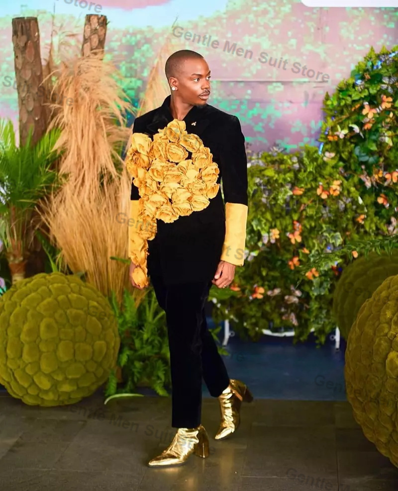 Men'S Grooming Set - Sarı siyah erkek takım elbise seti