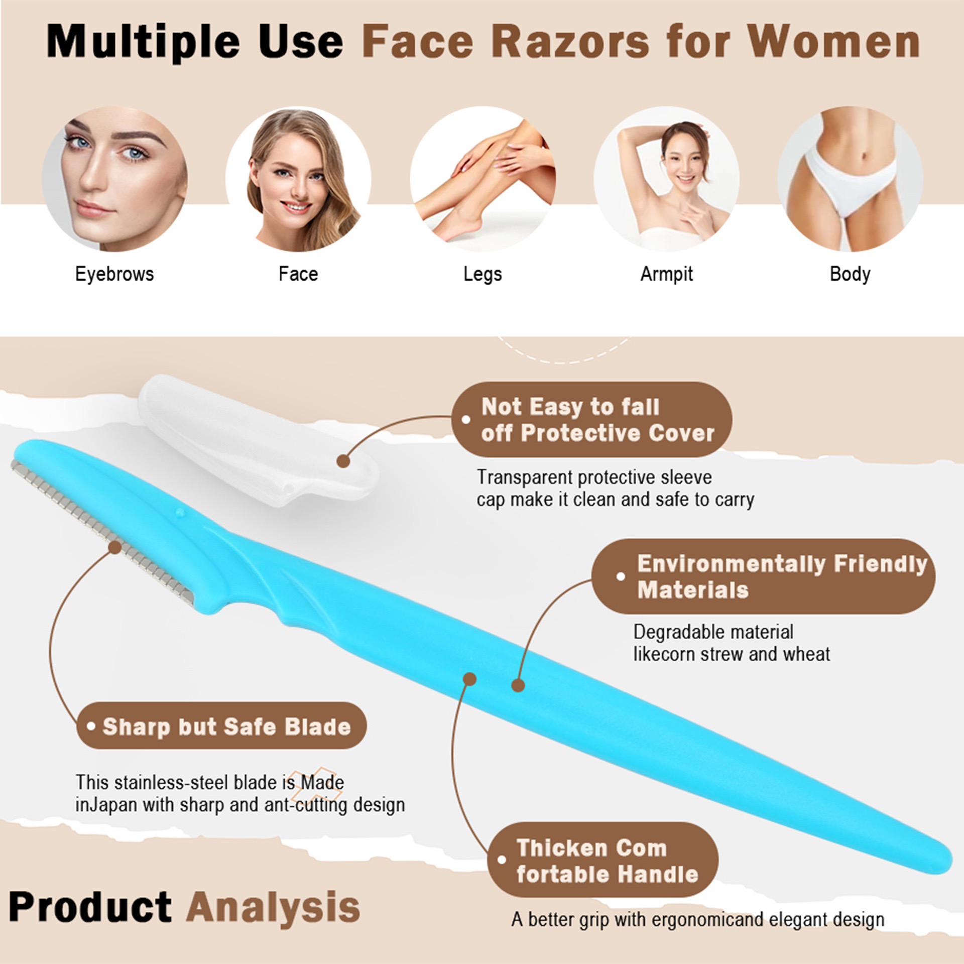2026 Yeni 5/10/30/40 adet Kaş  - Eyebrow Razor Trimmer incelemesi ve fiyatı