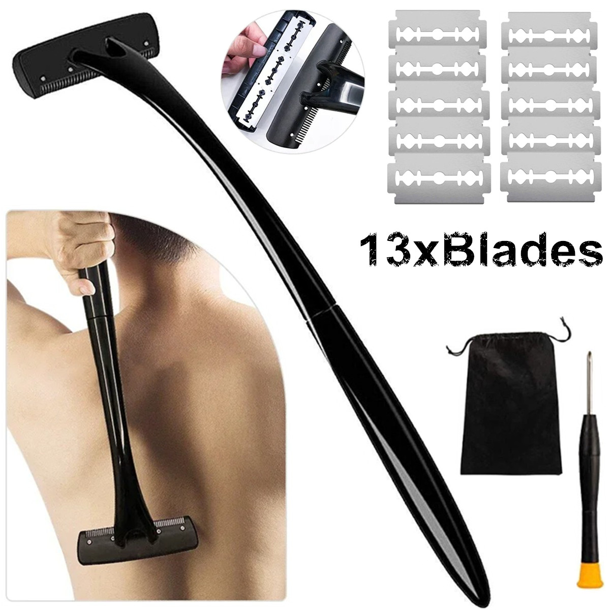 Erkekler için Uzun Saplı Sırt  - Men'S Grooming Hair Removal incelemesi ve fiyatı